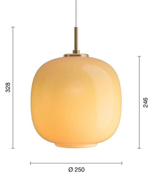 Lustră Pendul Louis Poulsen, Portocaliu, Camera de zi, Sticlă