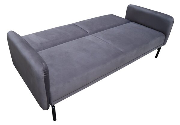 Canapea extensibila Veluto, Antracit, 85x197x83 cm