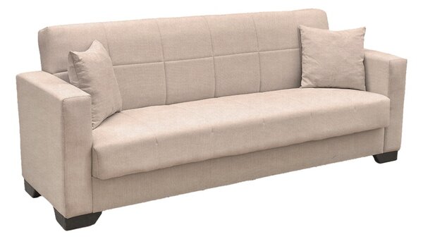 Canapea extensibila 3 locuri cu spatiu de depozitare Vox, Bej, 75x180x85 cm