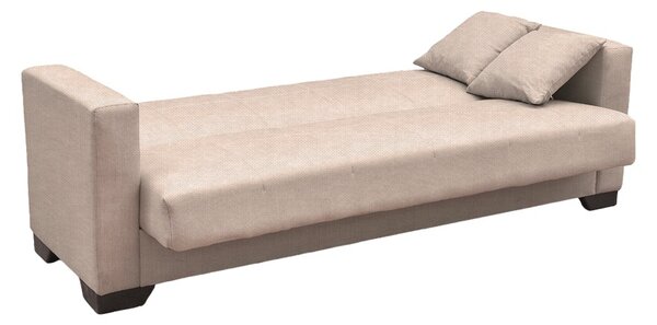 Canapea extensibila 3 locuri cu spatiu de depozitare Vox, Bej, 75x180x85 cm
