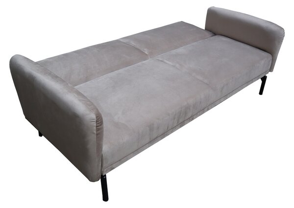 Canapea extensibila Veluto, Gri, 85x197x83 cm