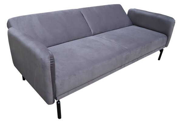 Canapea extensibila Veluto, Antracit, 85x197x83 cm