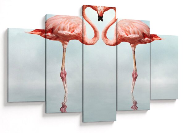 Tablou cu doi flamingo (150x105 cm)