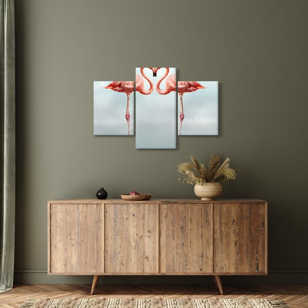 Tablou cu doi flamingo (90x60 cm)