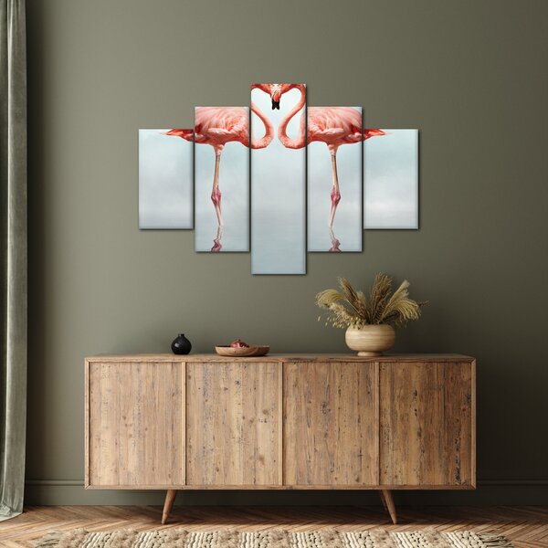 Tablou cu doi flamingo (150x105 cm)