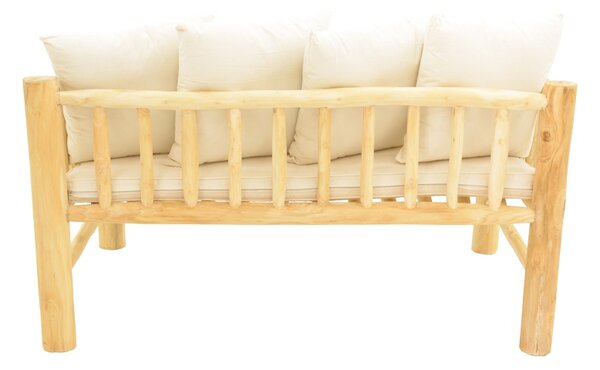 Canapea 2 locuri Guada, Natural, 80x135x71 cm
