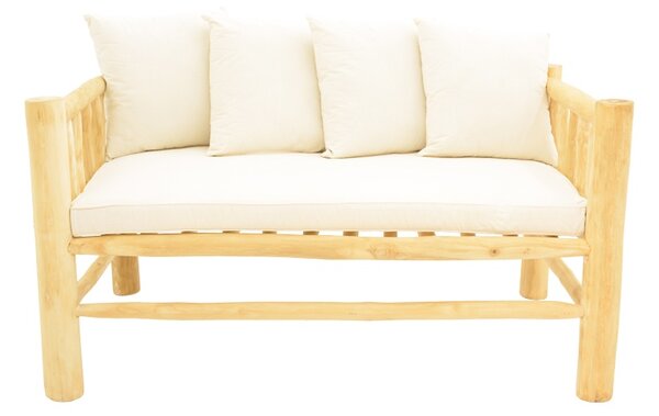 Canapea 2 locuri Guada, Natural, 80x135x71 cm