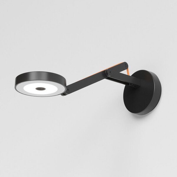 Lampă de perete Rotaliana, String W0 DTW, reglabil, Negru, Camera de zi, Metal, Design