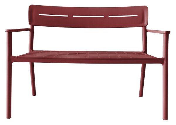Banca pentru doua persoane Cadrin, Burgundy, 60x117x83 cm