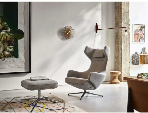 Lampă de perete Vitra, reglabil, Alb, Camera de zi, Metal