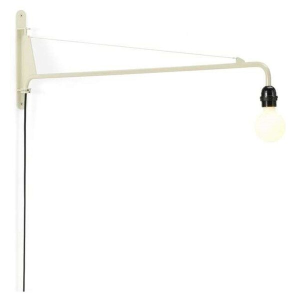 Lampă de perete Vitra, reglabil, Alb, Camera de zi, Metal