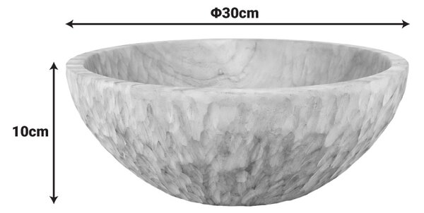Bol decorativ Feldo, Natural, 30x30x10 cm
