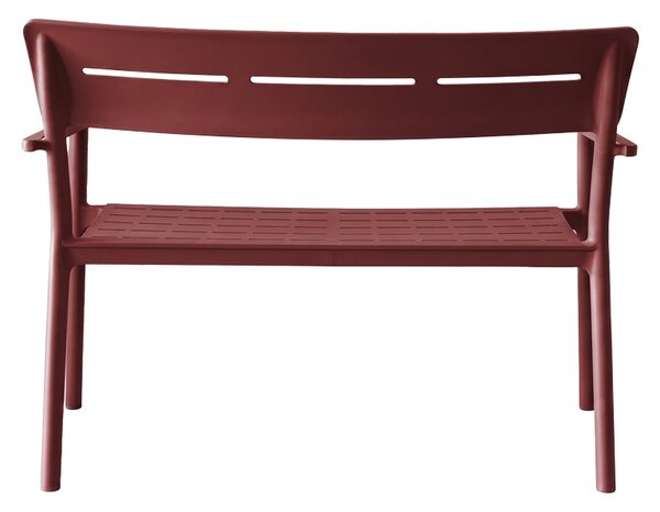 Banca pentru doua persoane Cadrin, Burgundy, 60x117x83 cm