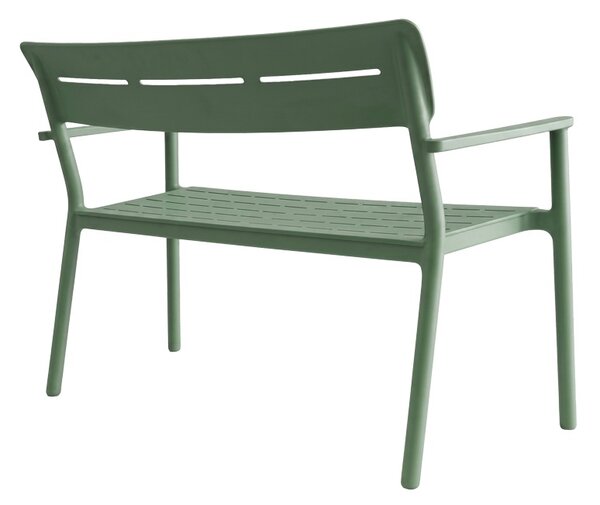 Banca pentru doua persoane Cadrin, Verde inchis, 60x117x83 cm