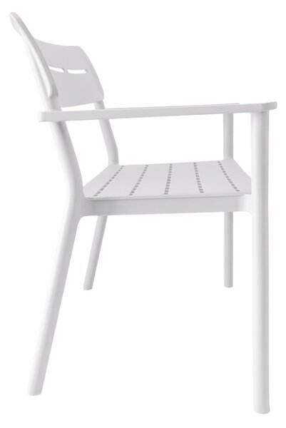 Banca pentru doua persoane Cadrin, Alb, 60x117x83 cm