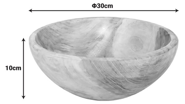 Bol decorativ Dero, Natural, 30x30x10 cm