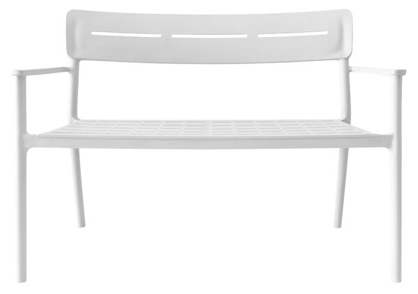Banca pentru doua persoane Cadrin, Alb, 60x117x83 cm