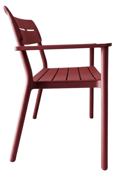 Banca pentru doua persoane Cadrin, Burgundy, 60x117x83 cm