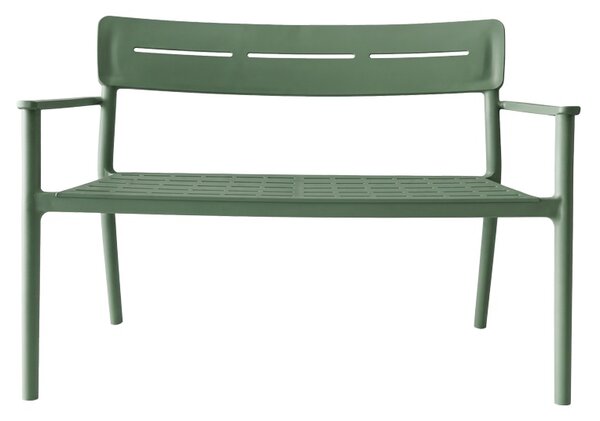 Banca pentru doua persoane Cadrin, Verde inchis, 60x117x83 cm