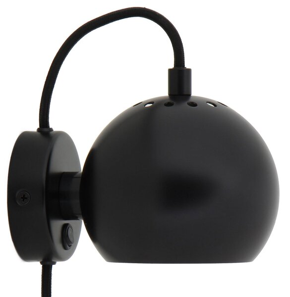 Lampă de perete FRANDSEN, Ball Magnet, Negru, Camera de zi, Metal, Design