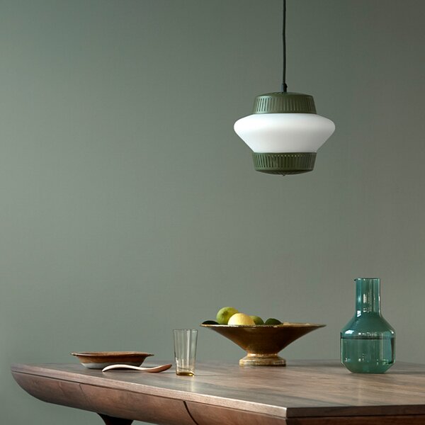 Lustră Pendul Warm Nordic, Opal Arch, reglabil, Verde, Sala de mese, Metal, Design