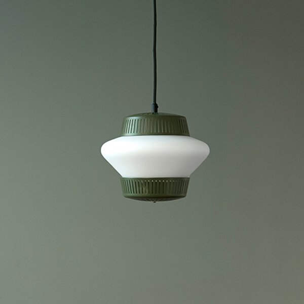 Lustră Pendul Warm Nordic, Opal Arch, reglabil, Verde, Sala de mese, Metal, Design