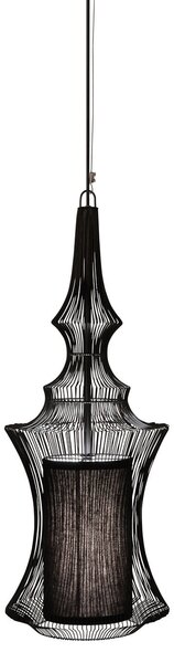 Lustră Pendul Forestier, Tibet, reglabil, Negru, Camera de zi, Metal, Design