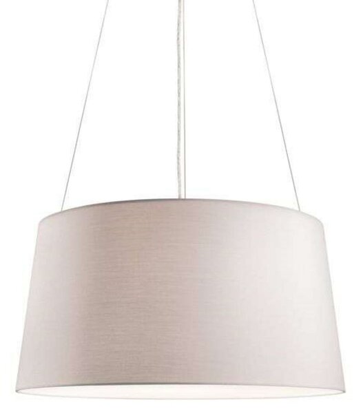 Lustră Pendul kdln, Tripod, reglabil, Bej, dormitor, Țesătură / Textil, Design