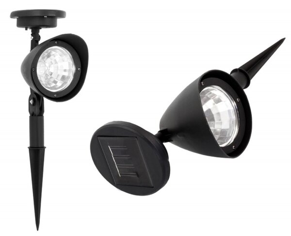 Lampa LED solara exterior, 3 leduri, 600mAh, 31 x 14 x 9,5 cm, negru