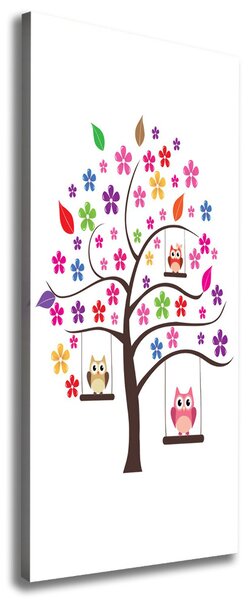 Imprimare tablou canvas Owls pe leagăne