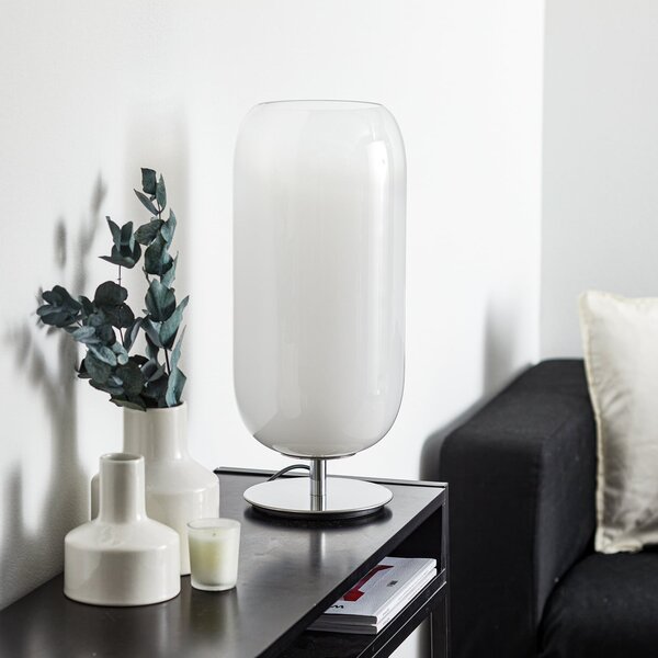 Lampă de masă Artemide, Gople, Alb, Camera de zi, Sticlă, Design