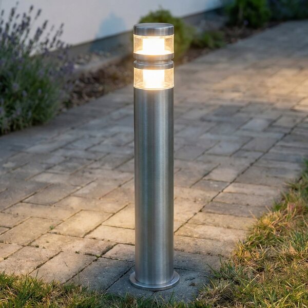 Lampă de Exterior Lindby, LANEA, Metalic, Terasă, Oțel inoxidabil, Modern
