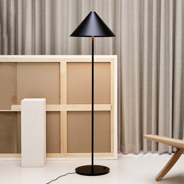 Lampadar Louis Poulsen, Keglen, reglabil, Negru, Camera de zi, Metal, Design
