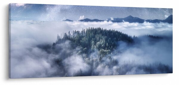 Tablou pădurii în ceață (120x50 cm)