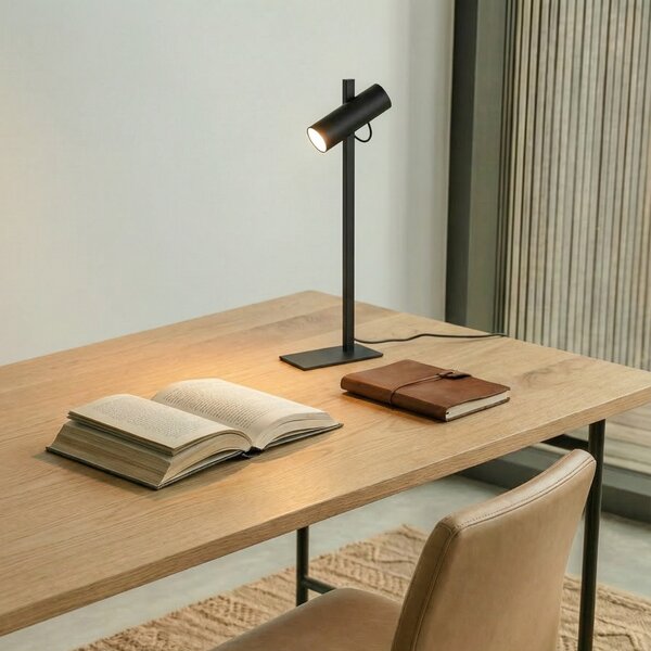 Lampă de masă Lucande, Lysias, Negru, Sala de mese, Metal, Modern