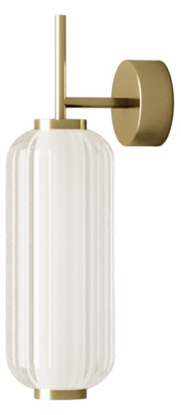 Lampă de perete Aromas del Campo, Elma, reglabil, Auriu / Alamă, Camera de zi, Sticlă, Design