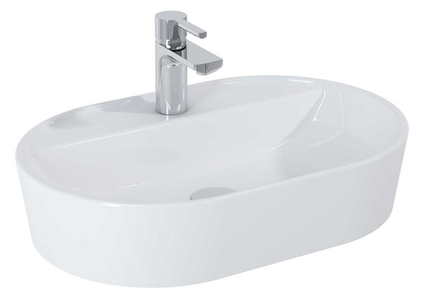 Elita Babette lavoar 62x41.2 cm ovale de blat alb luciu RE040620018060