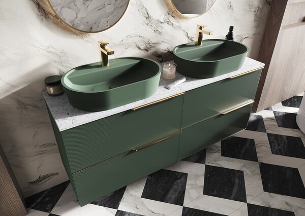 Elita Soho dulap 100x45.3x63.5 cm sub chiuveta pe perete verde RE011004047010
