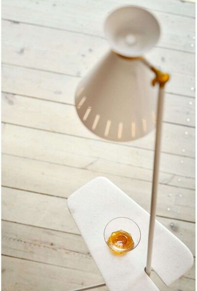 Lampadar Warm Nordic, Cone, Alb, Camera de zi, Metal, Vintage