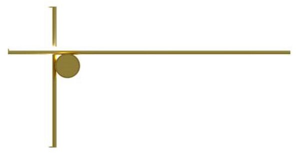 Lampă de perete FLOS, Coordinates, reglabil, Auriu / Alamă, Zona coridorului, Metal, Design