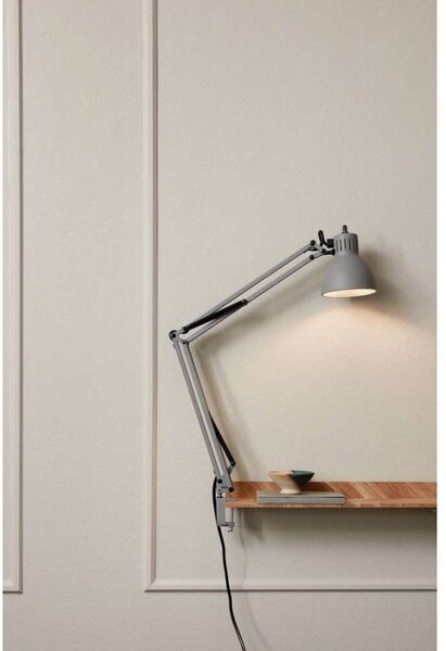 Lampă de masă NORDIC LIVING, Gri, Studiu / Birou, Aluminiu