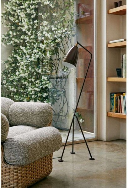 Lampadar GUBI, Maro / Rugină, Camera de zi, Metal