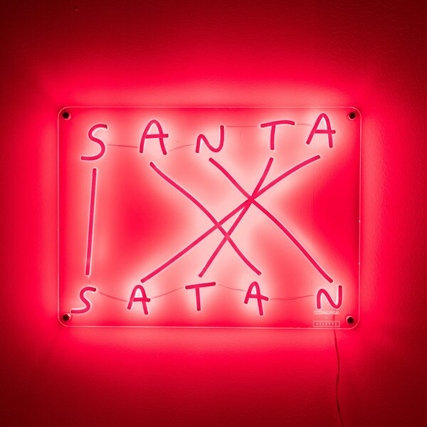 Lampă de masă SELETTI, Santa-Satan, reglabil, Roșu, Camera de zi, Plastic, Design