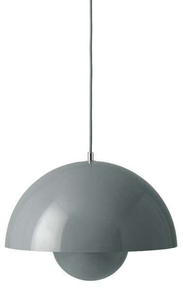 Lustră Pendul &Tradition, Flowerpot VP10, reglabil, Gri, Camera de zi, Metal, Design