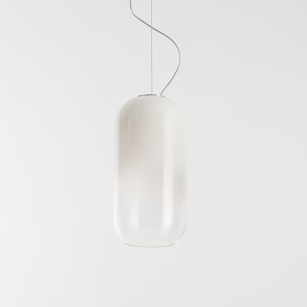 Lustră Pendul Artemide, Gople, reglabil, Alb, Camera de zi, Sticlă, Design