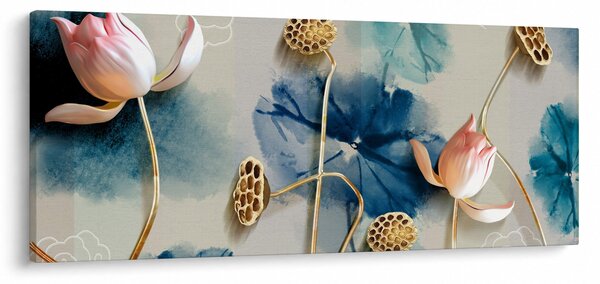 Tablou cu flori (120x50 cm)