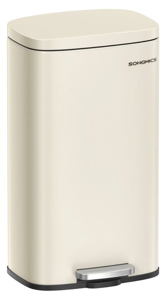 Coș de gunoi cu închidere lentă SLOW, 30L, bej SongmicsHome