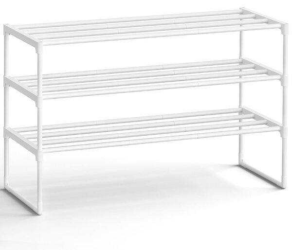Raft pentru pantofi TORINO, 3 polițe, 30x92x55cm, alb SongmicsHome