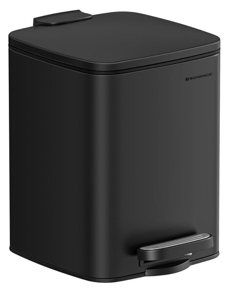 Coș de gunoi pentru baie NORD, 6 l, negru SongmicsHome