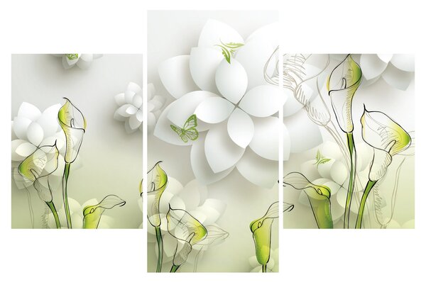 Tablou cu flori (90x60 cm)